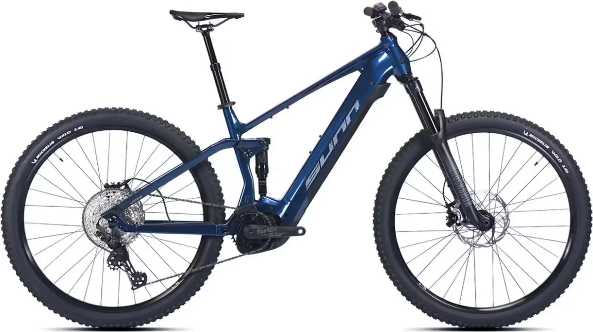 VTT Électrique Tout-Suspendu Sunn Charger Shimano Deore 12V 625Wh 29'' Bleu VTT Électrique Tout-Suspendu Sunn Charger Shimano Deore 12V 625Wh 29'' Bleu