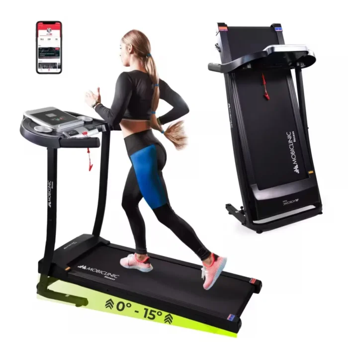 Tapis de course pliable Bluetooth Compact 12km h Système de levage-1
